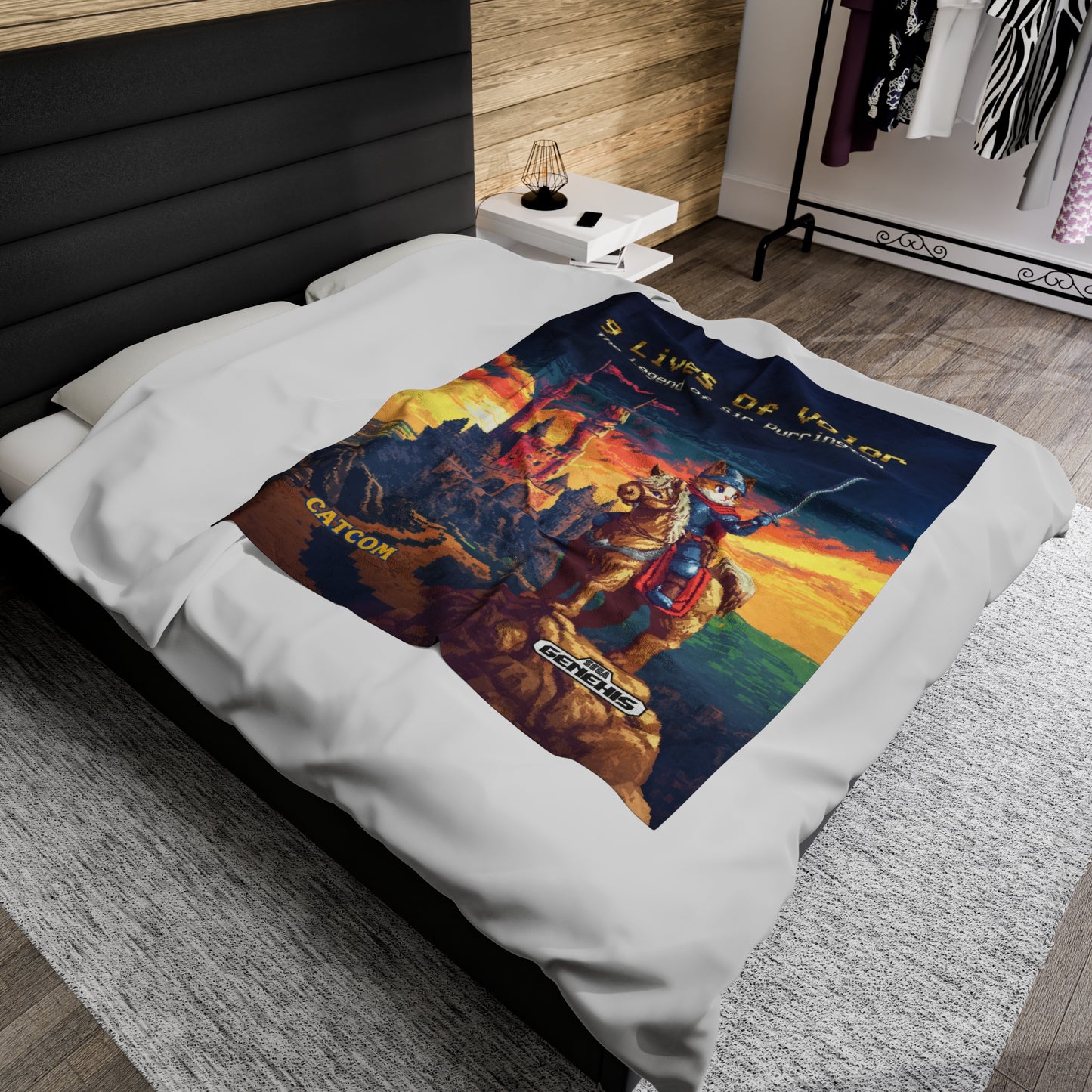 9 Lives of Valor Velveteen Plush Blanket
