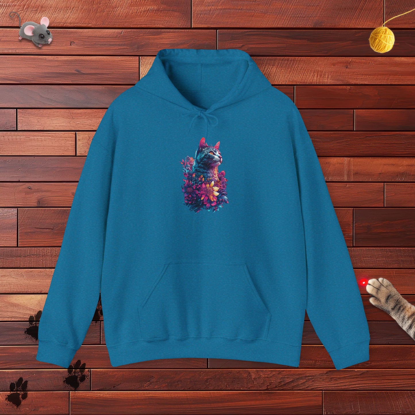 Floral Cat Hoodie