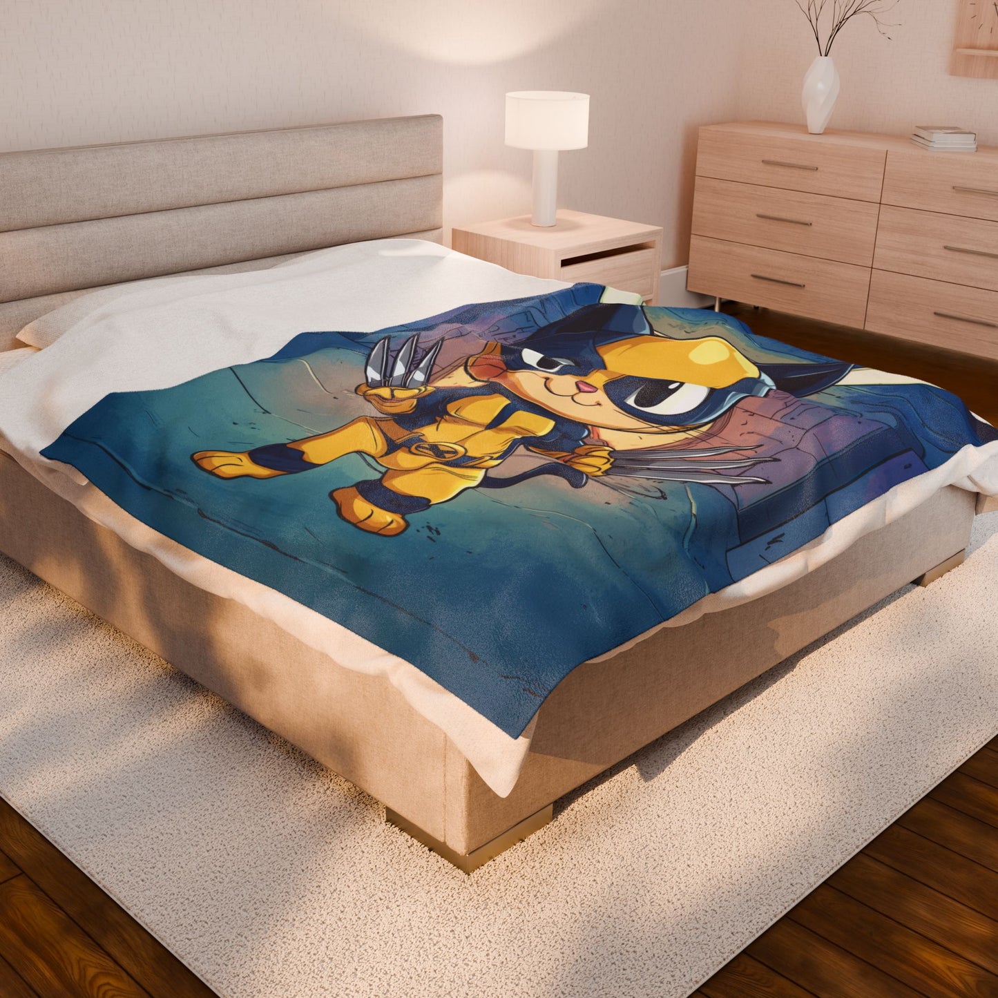 Wolverkitty Velveteen Plush Blanket