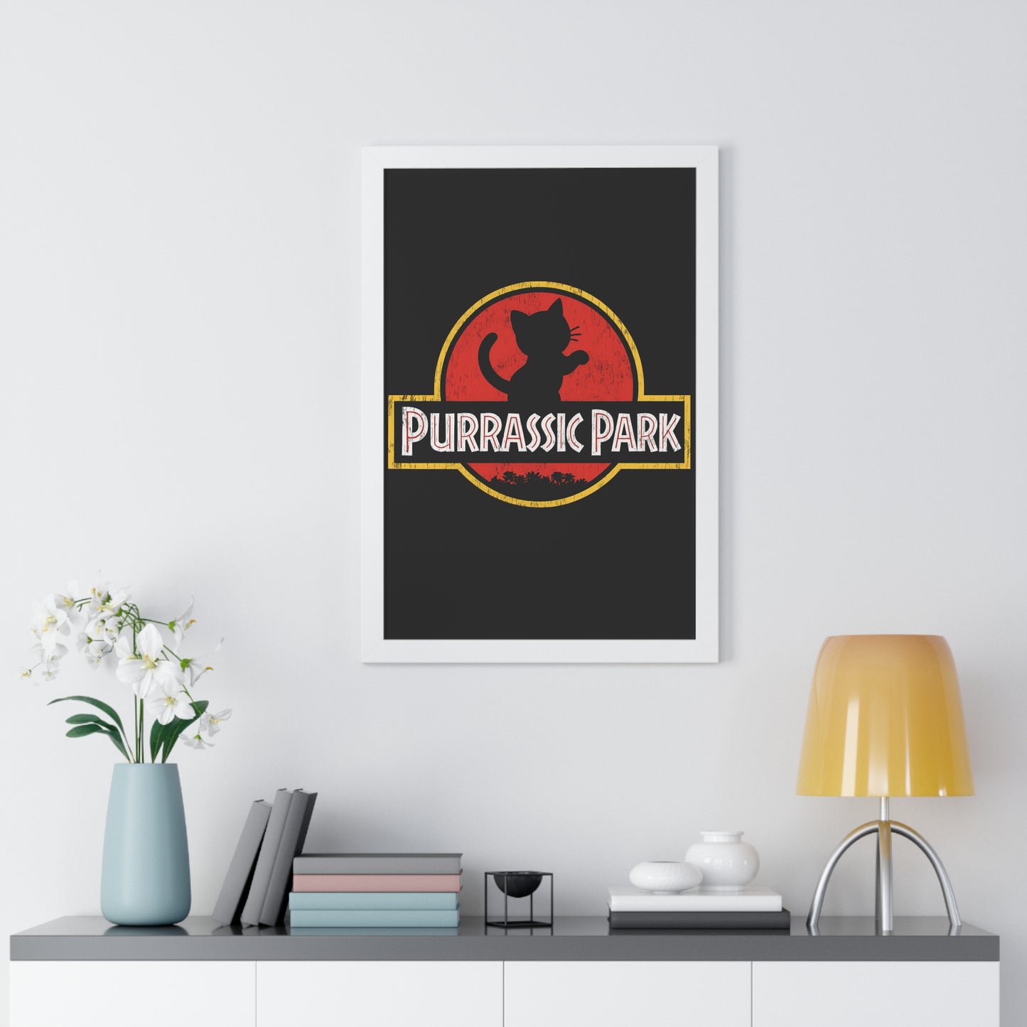 Purrassic Park Framed Wall Art