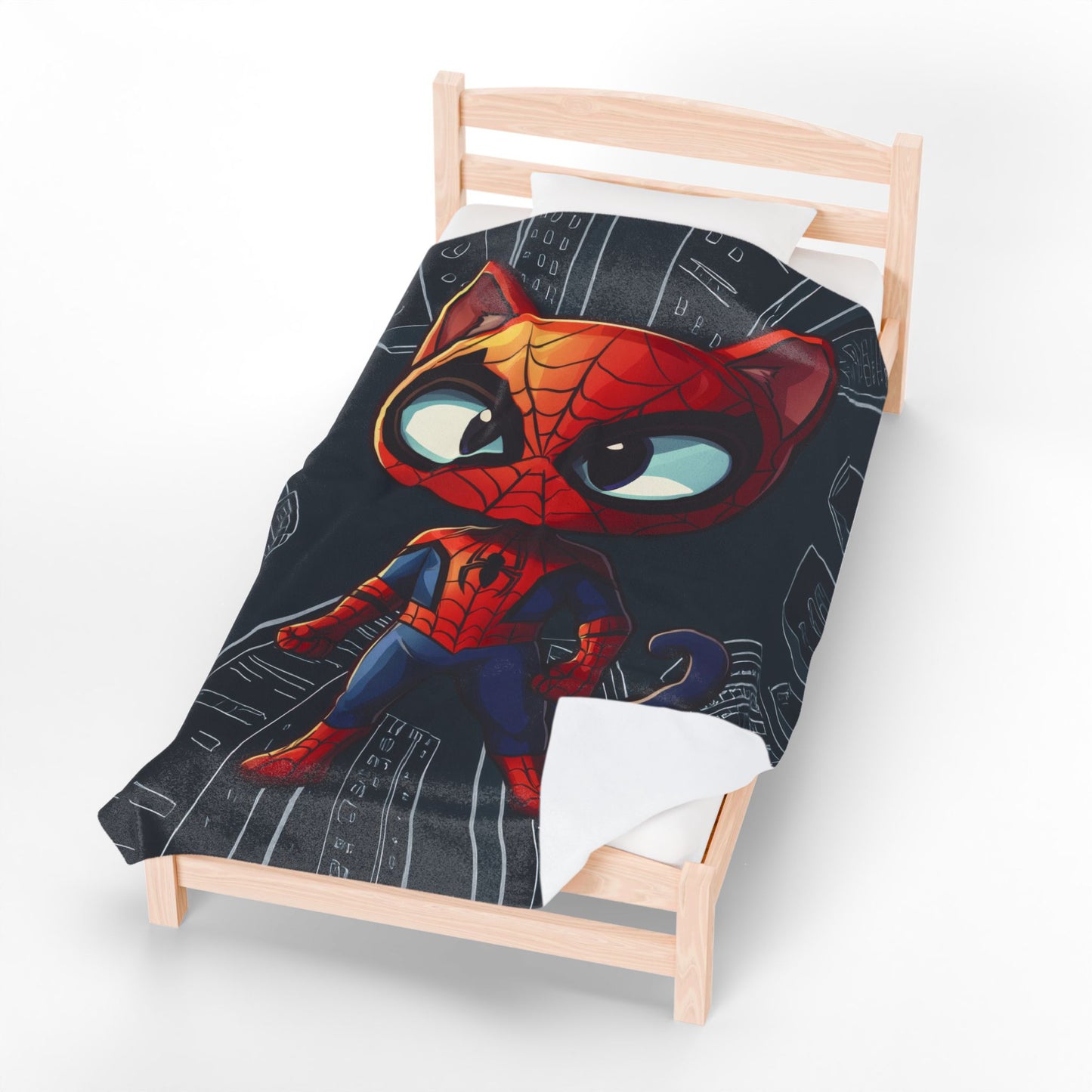 Spidercat Velveteen Plush Blanket