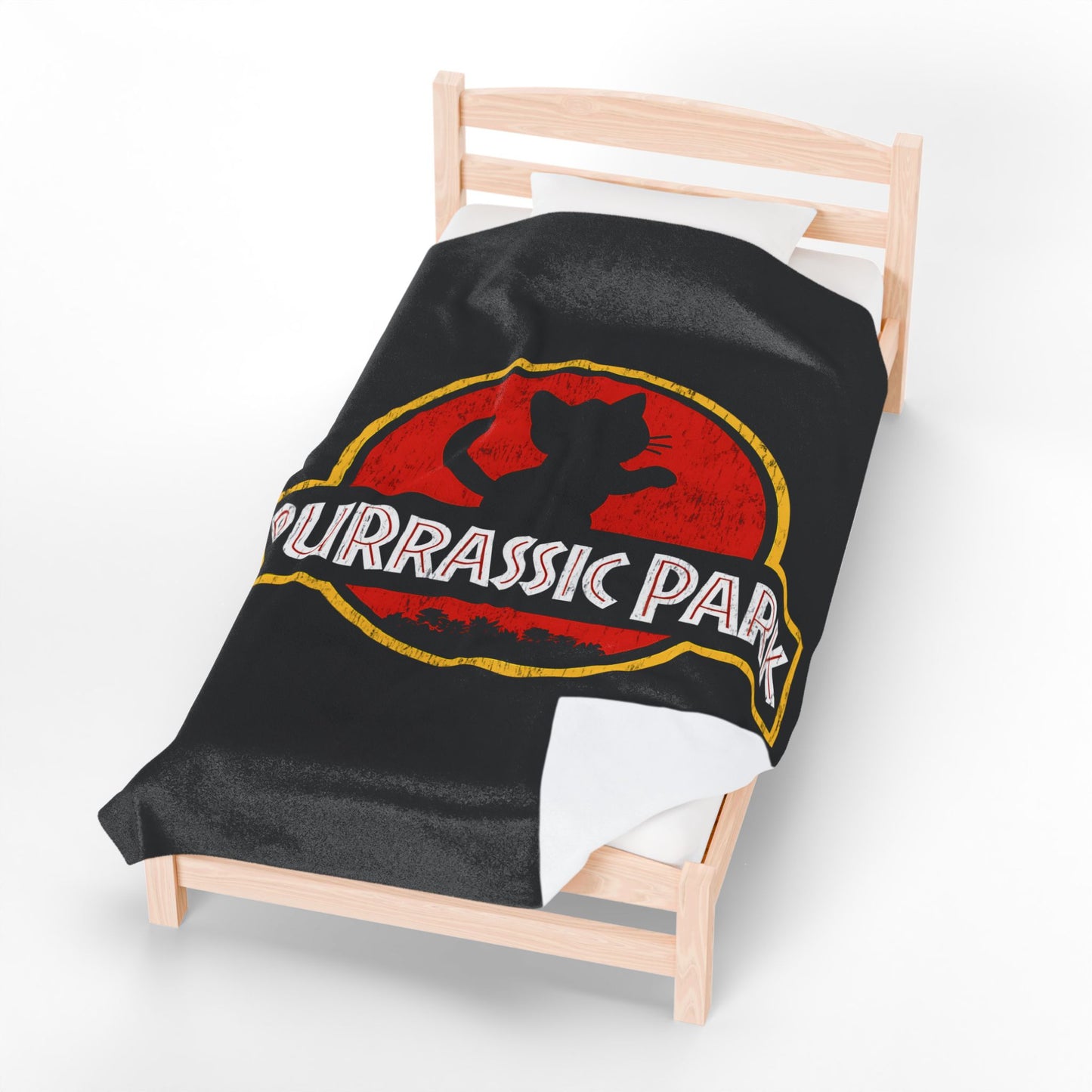 Purrassic Park Velveteen Plush Blanket