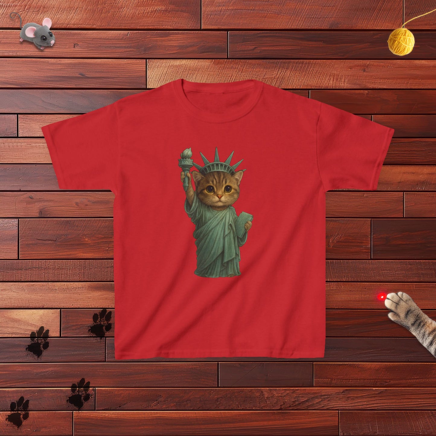 Statue of Meowberty Kids Tee
