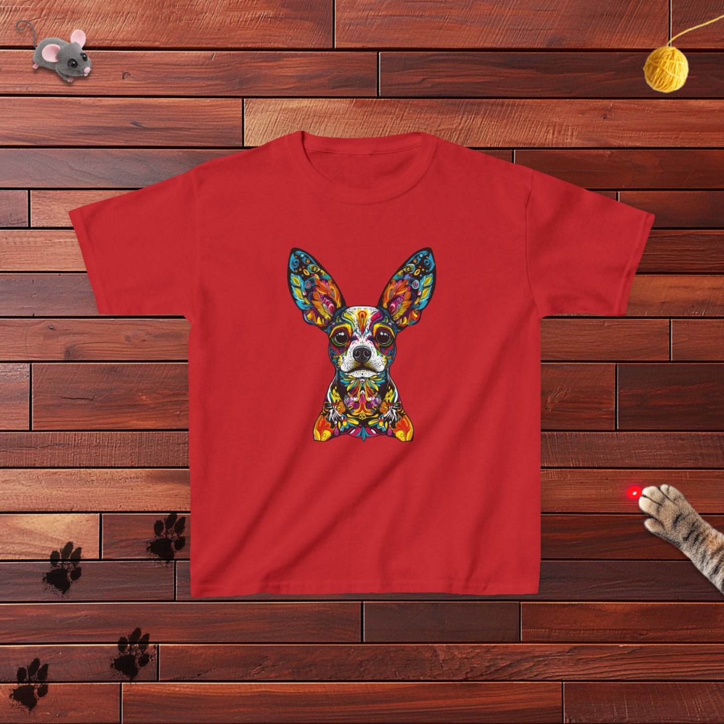 Dia De Muertos Doggo Kids Tee