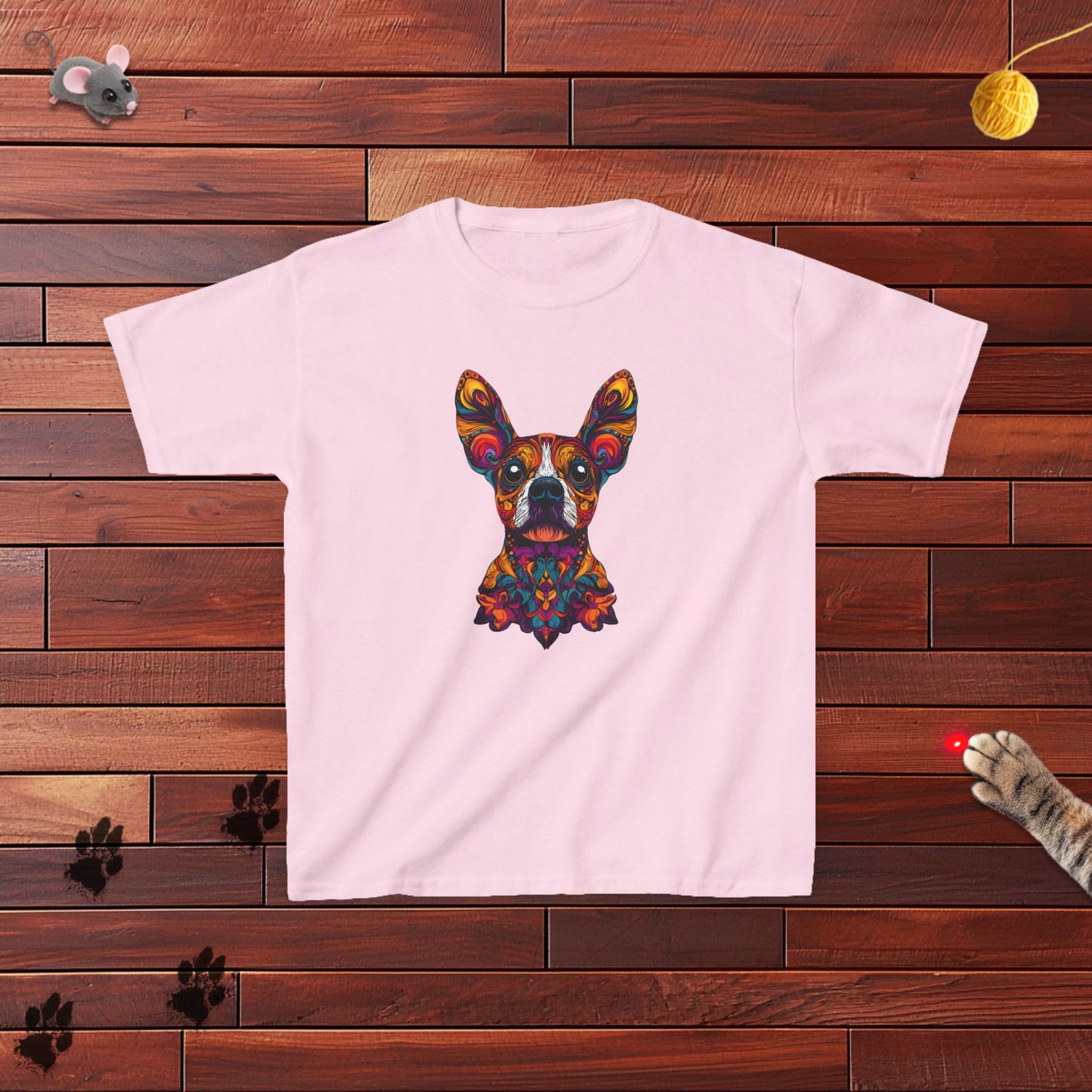 Dia De Muertos Frenchie Kids Tee