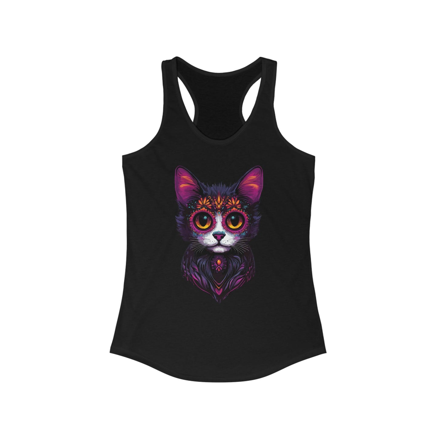 Dia De Muertos Gatito Ladies Tank