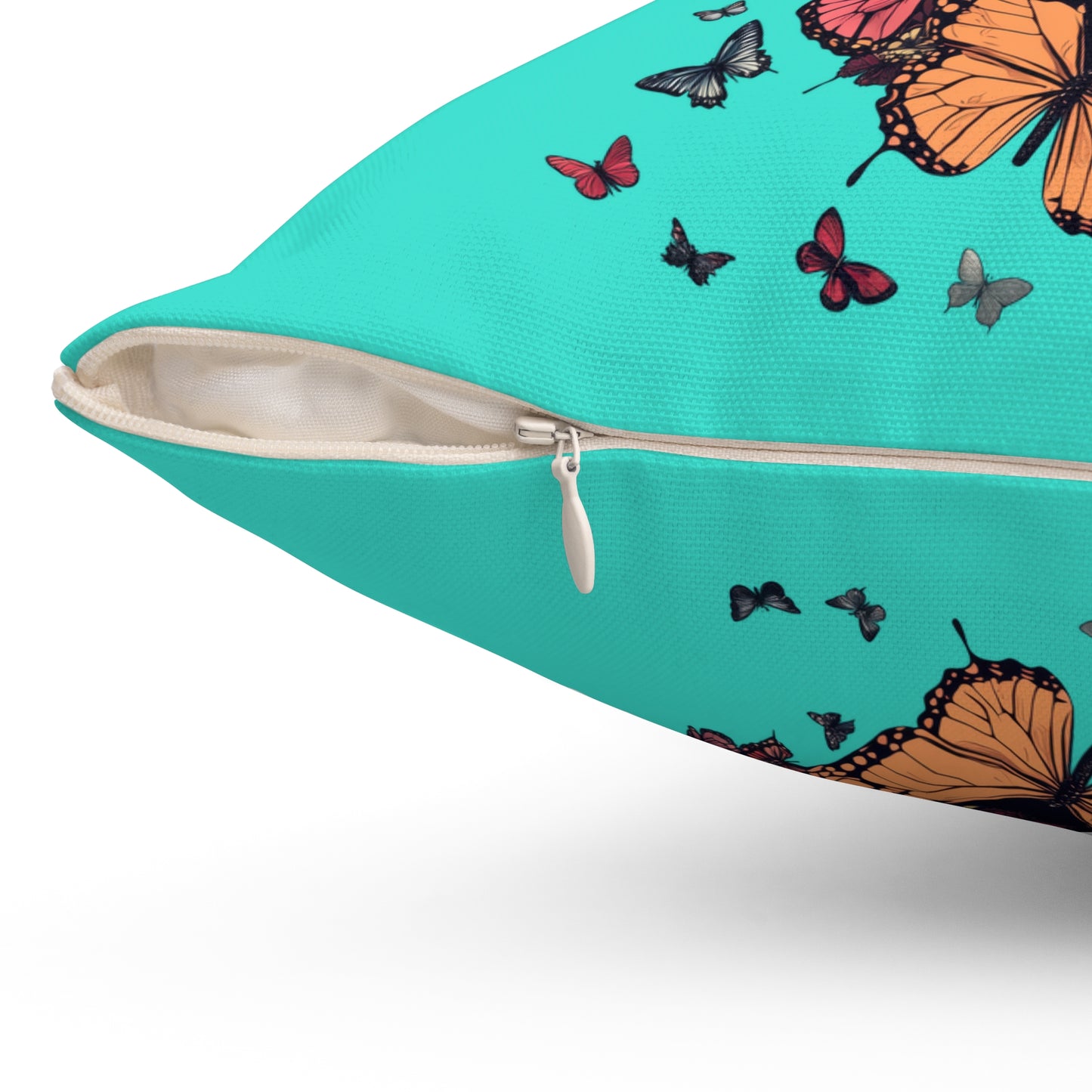 Butterfly Kitty Throw Pillow