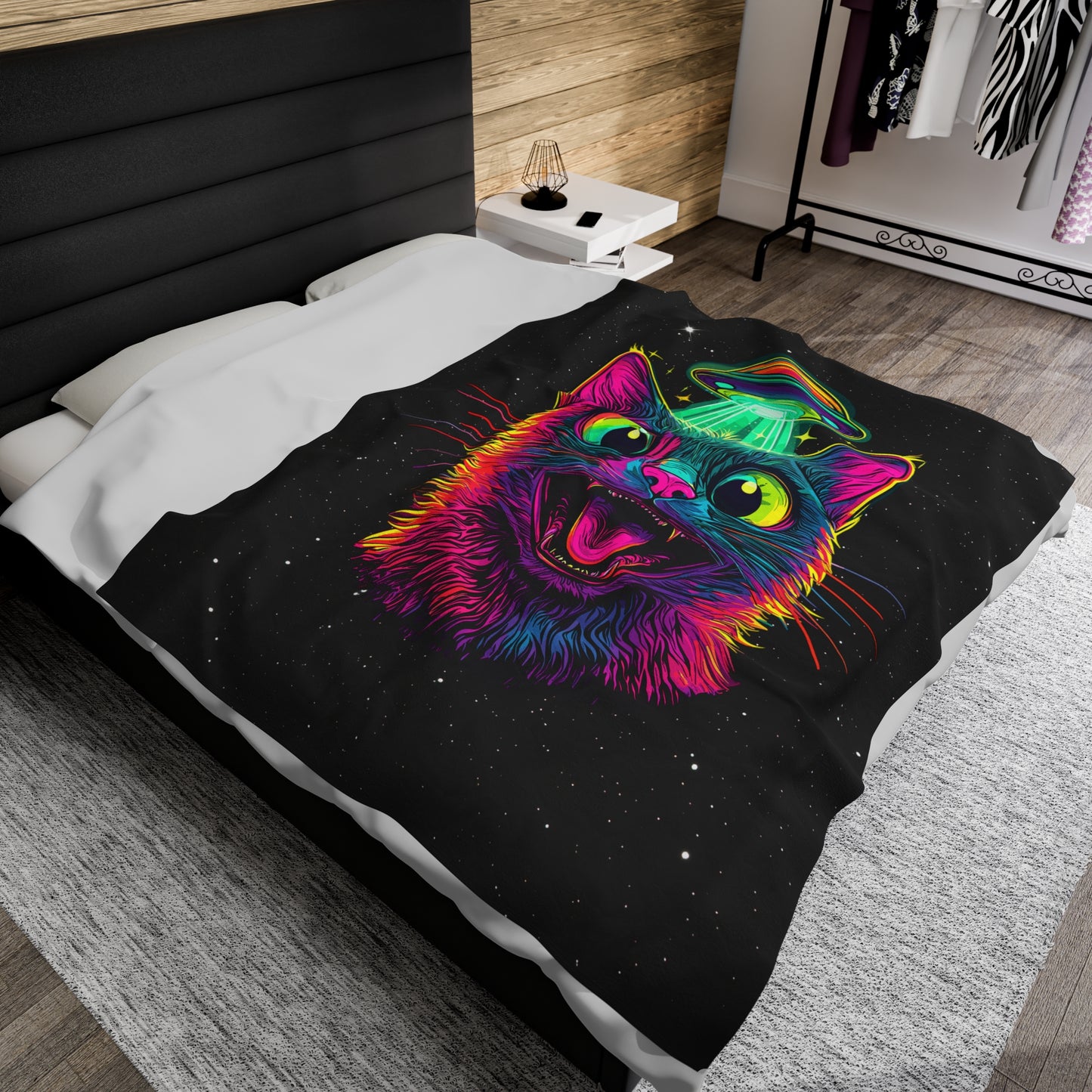 Alien Abduction Velveteen Plush Blanket