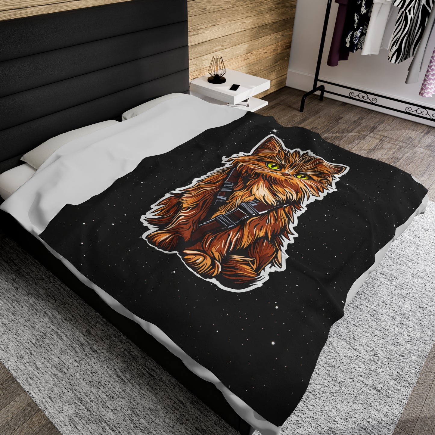 Meowbacca Velveteen Plush Blanket
