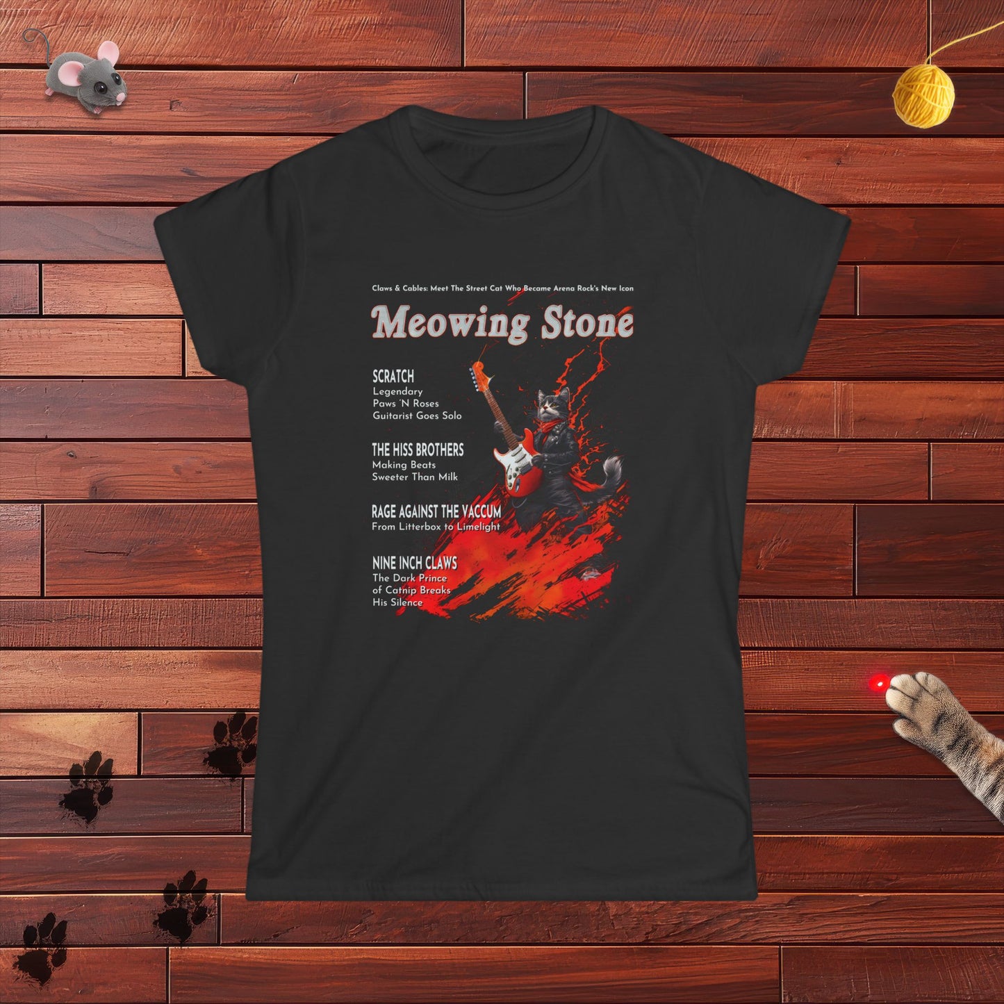 Meowing Stone Magazine Ladies Tee