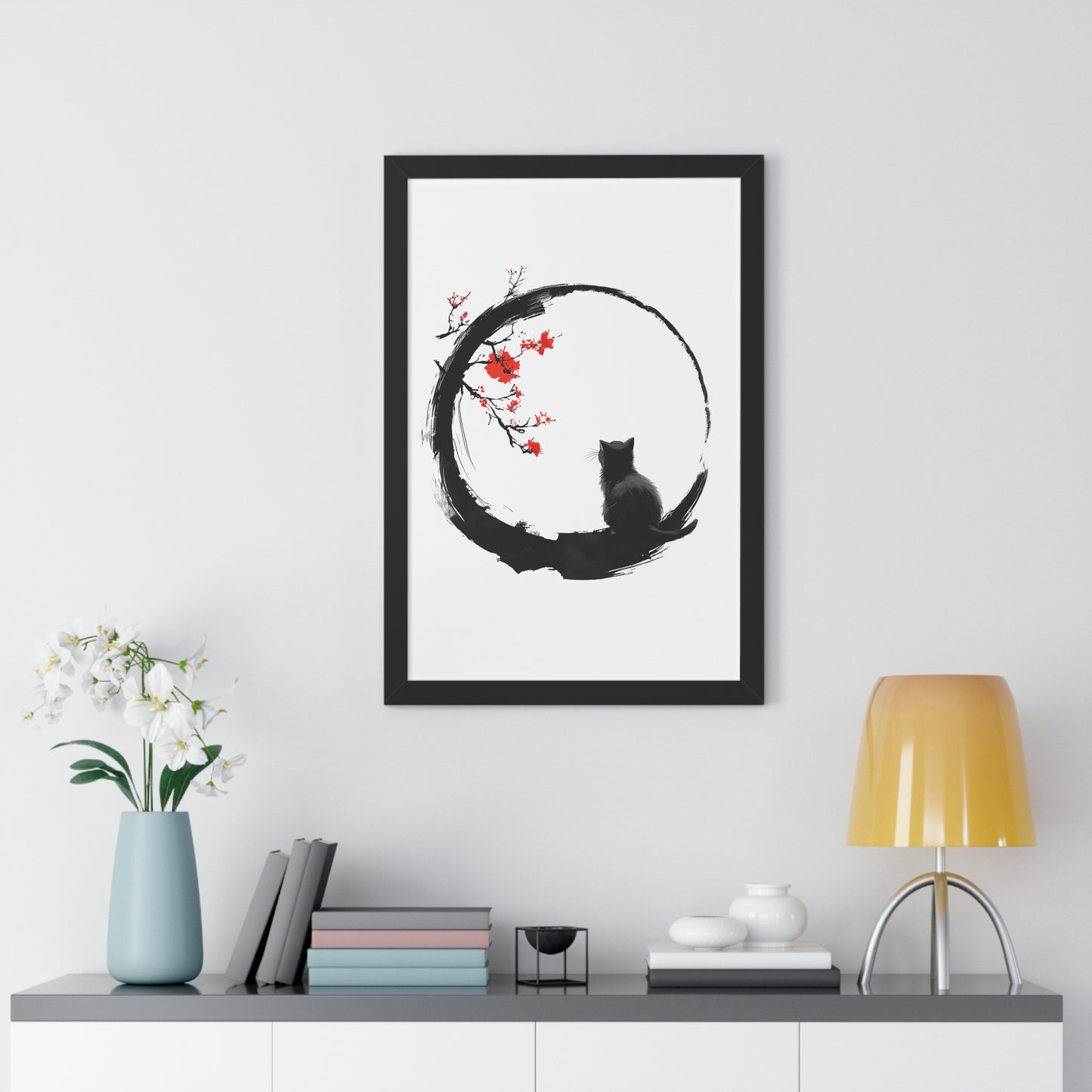 Zen Kitty Framed Wall Art