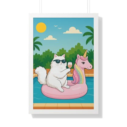 Meowmosa Vibes Framed Wall Art