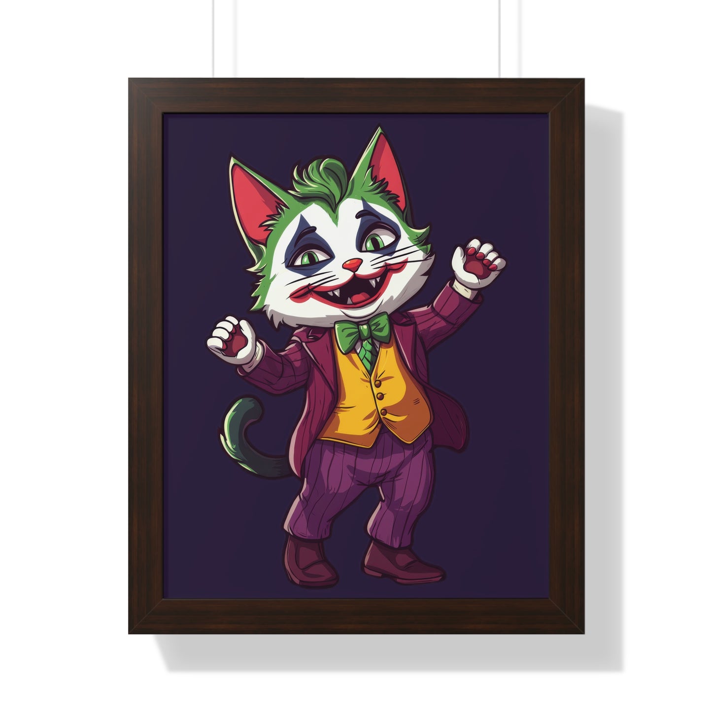 The Joker Cat Framed Wall Art