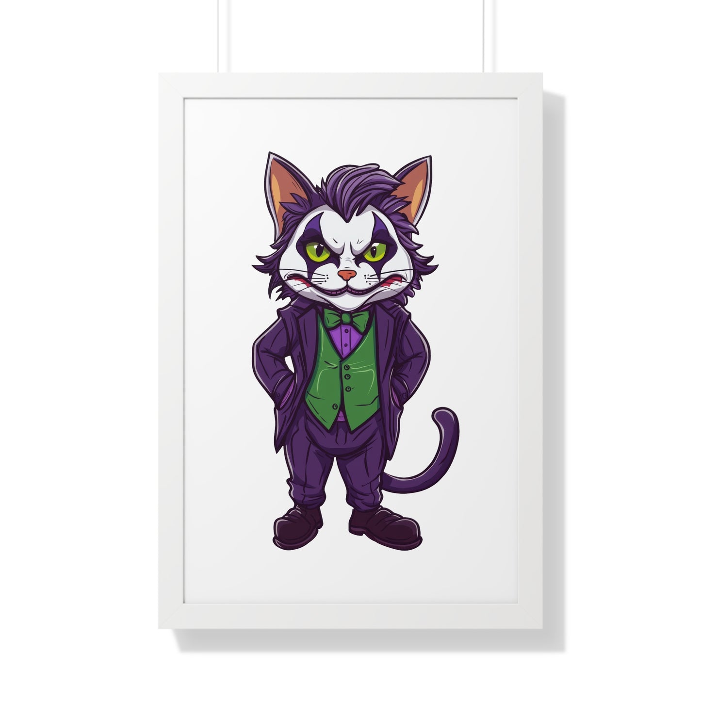 Joker Cat Framed Wall Art