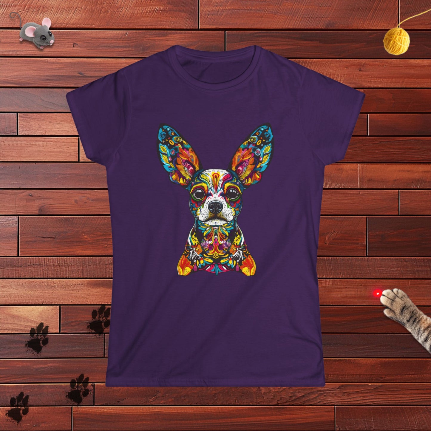 Dia De Muerte Doggo Ladies Tee