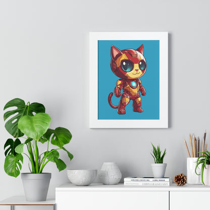 Iron Cat Framed Wall Art