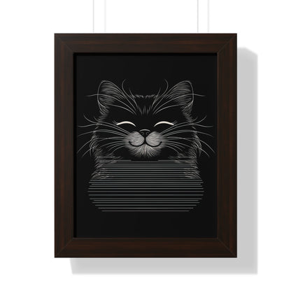 Smiling Cat Framed Wall Art