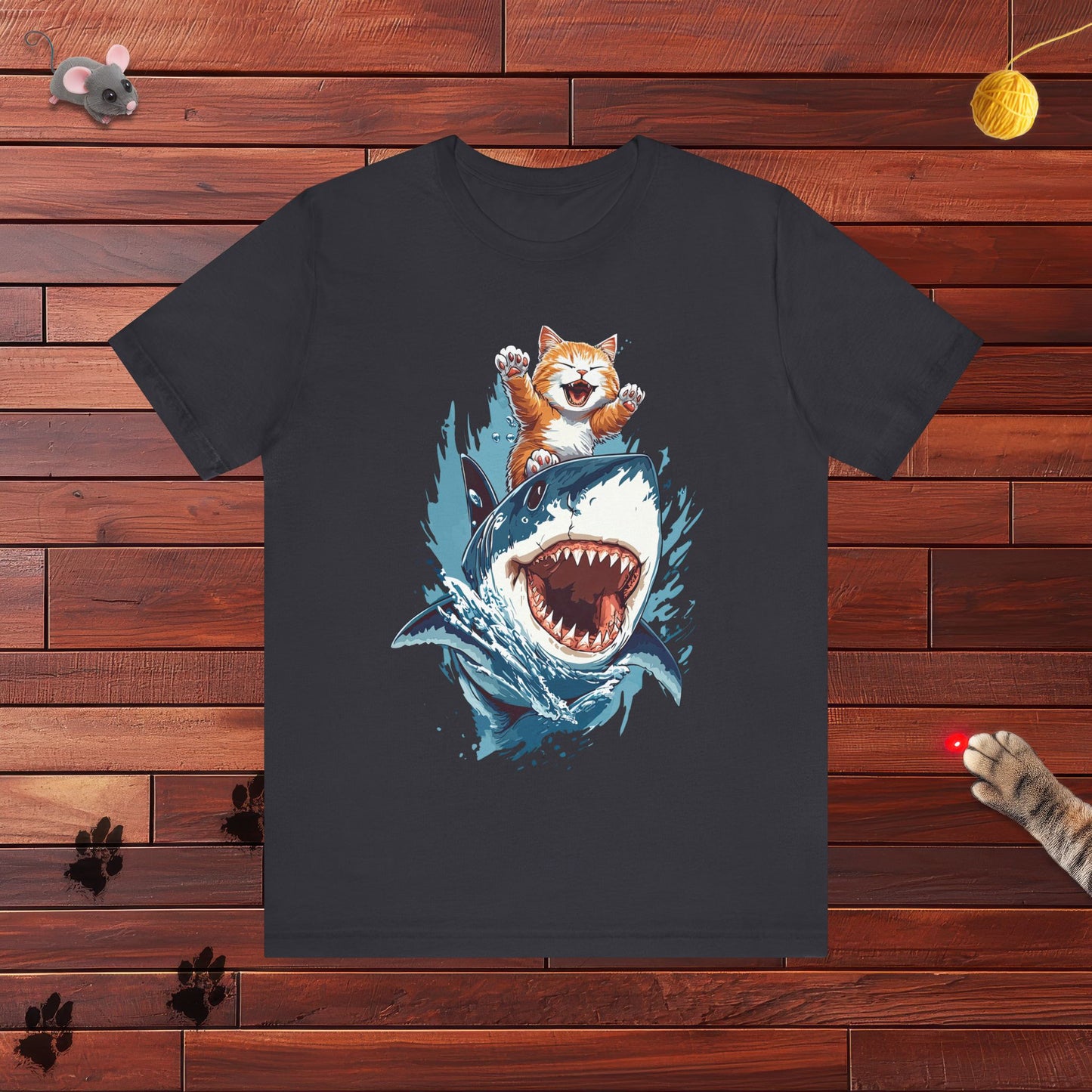 Shark Surfing Mens Tee