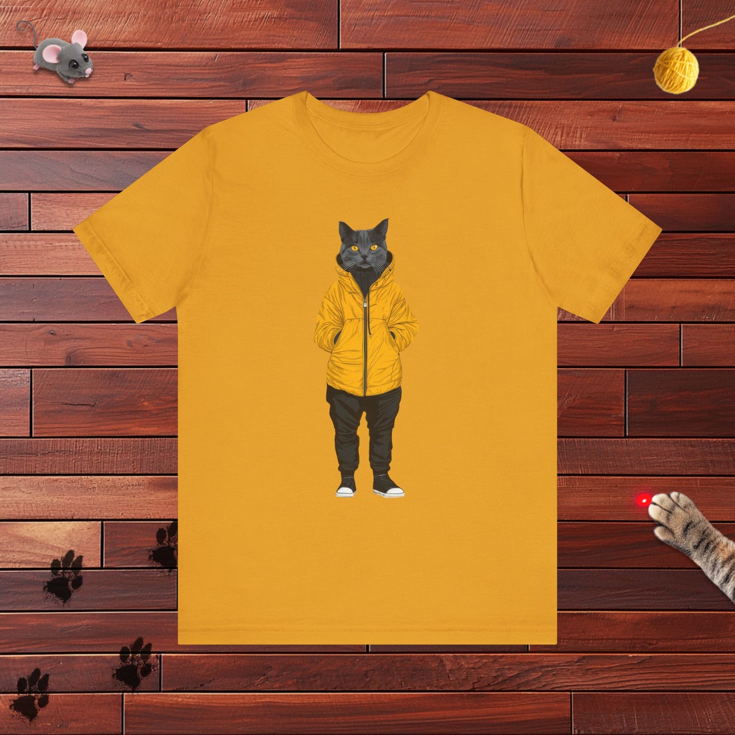 Yellow Jacket Cat Mens Tee