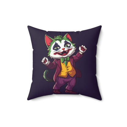 The Joker Cat Throw Pillow