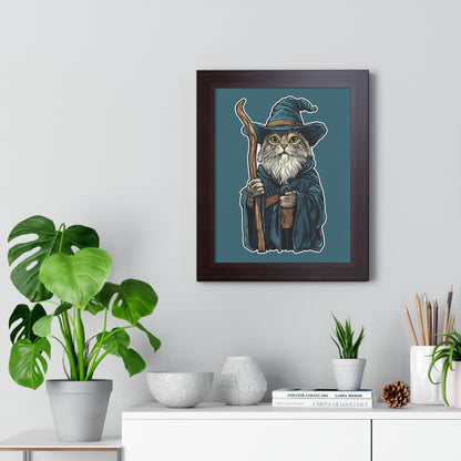 Catdolf The Grey Framed Wall Art