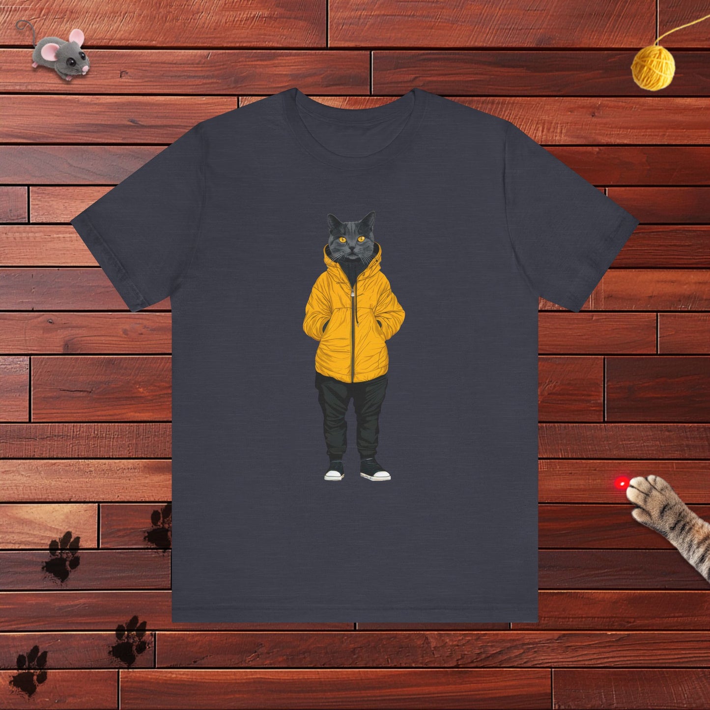 Yellow Jacket Cat Mens Tee