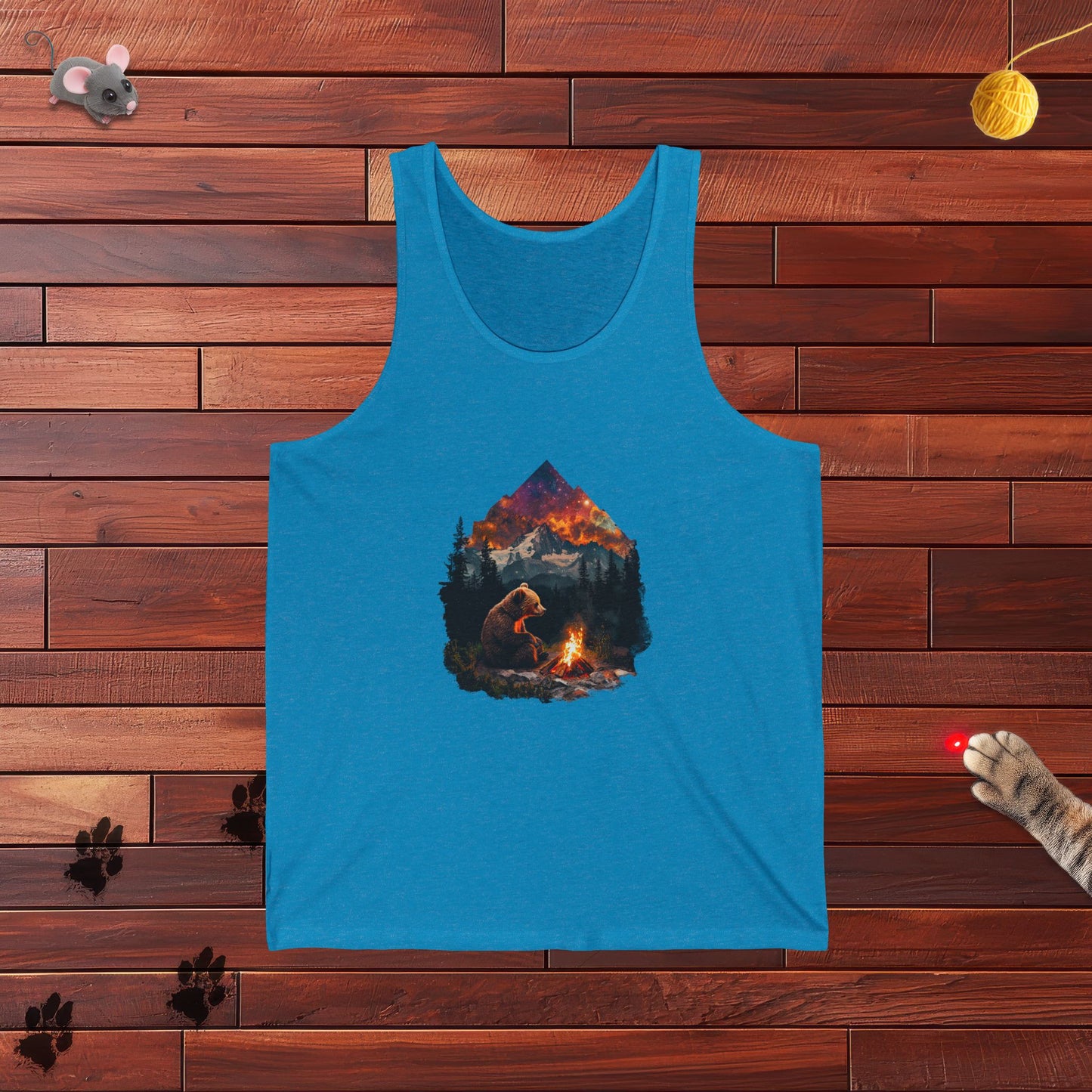 Camping Bear Mens Tank