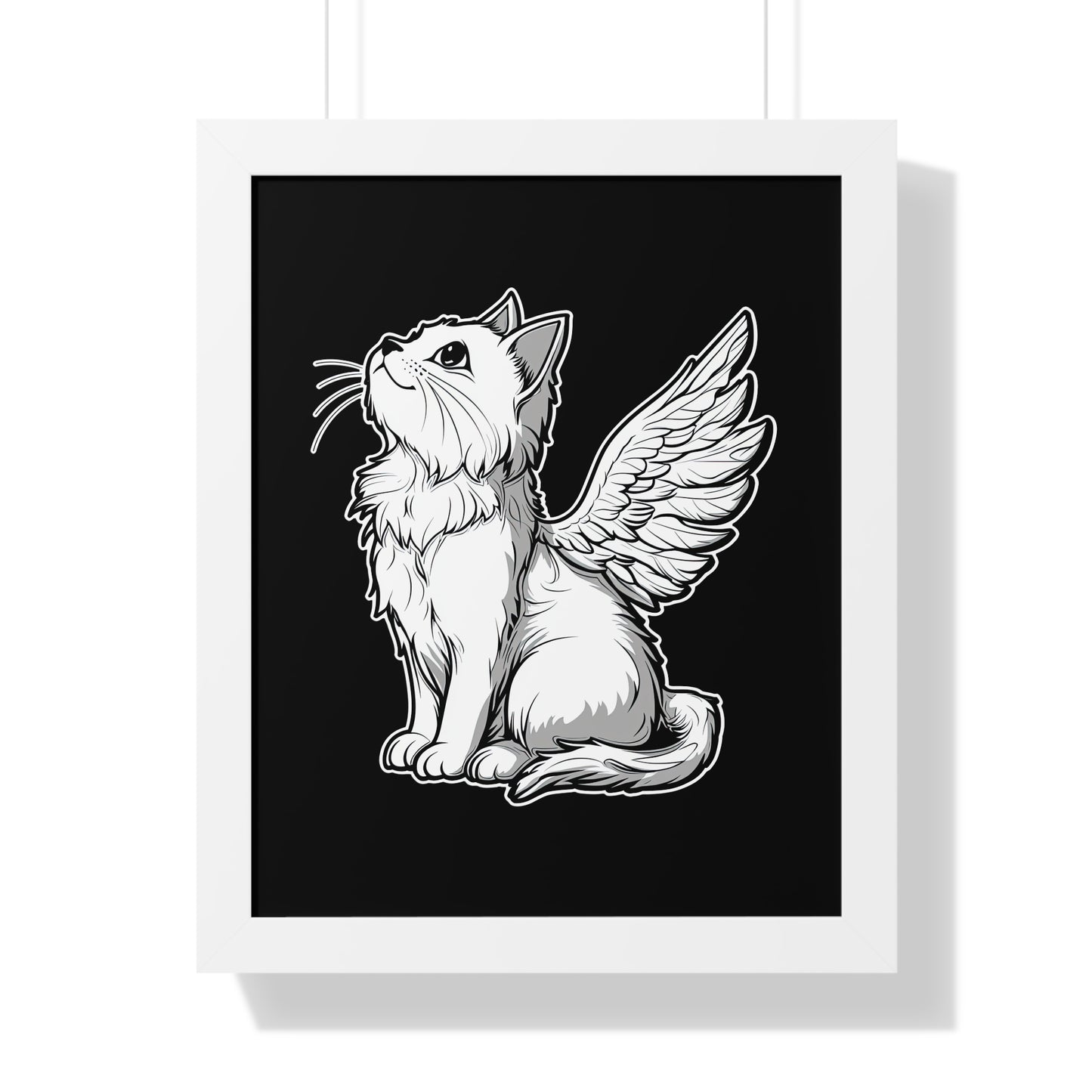 Angel Kitty Framed Wall Art