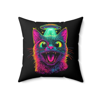 Alien Abduction Throw Pillow