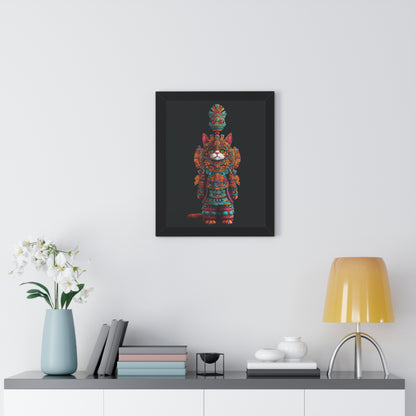 Azteca Gatito Framed Wall Art