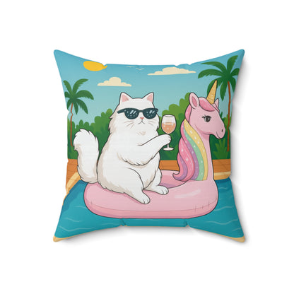 Meowmosa Vibes Throw Pillow