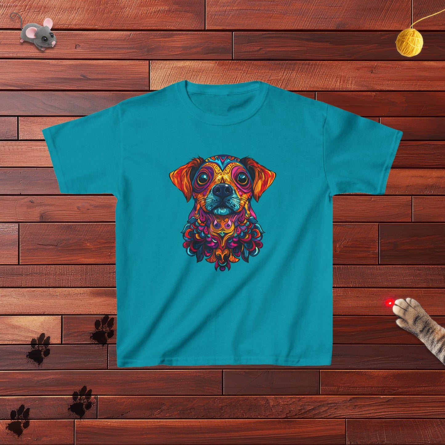 Dia De Muerte Perrito Kids Tee