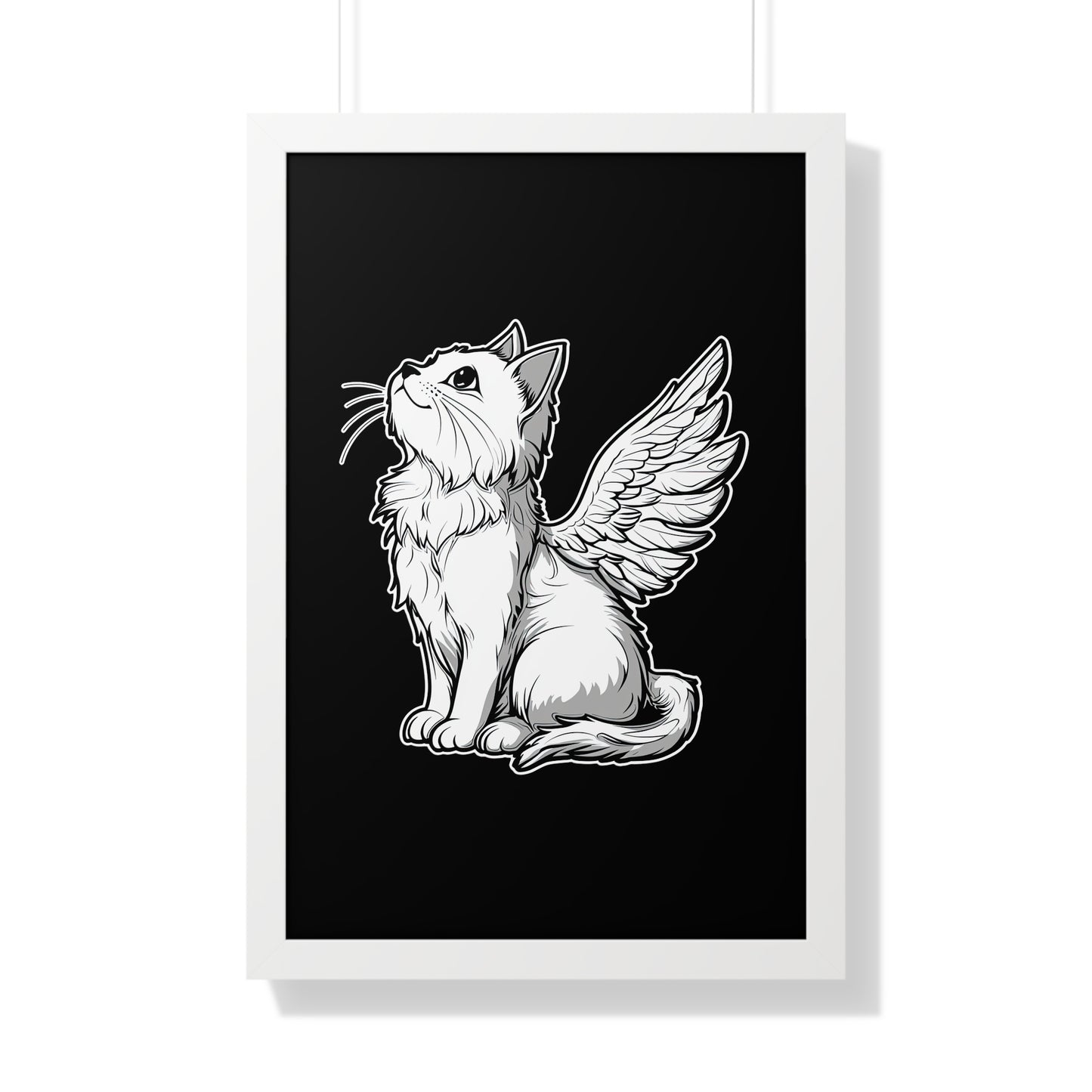 Angel Kitty Framed Wall Art