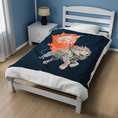 Leo Velveteen Plush Blanket