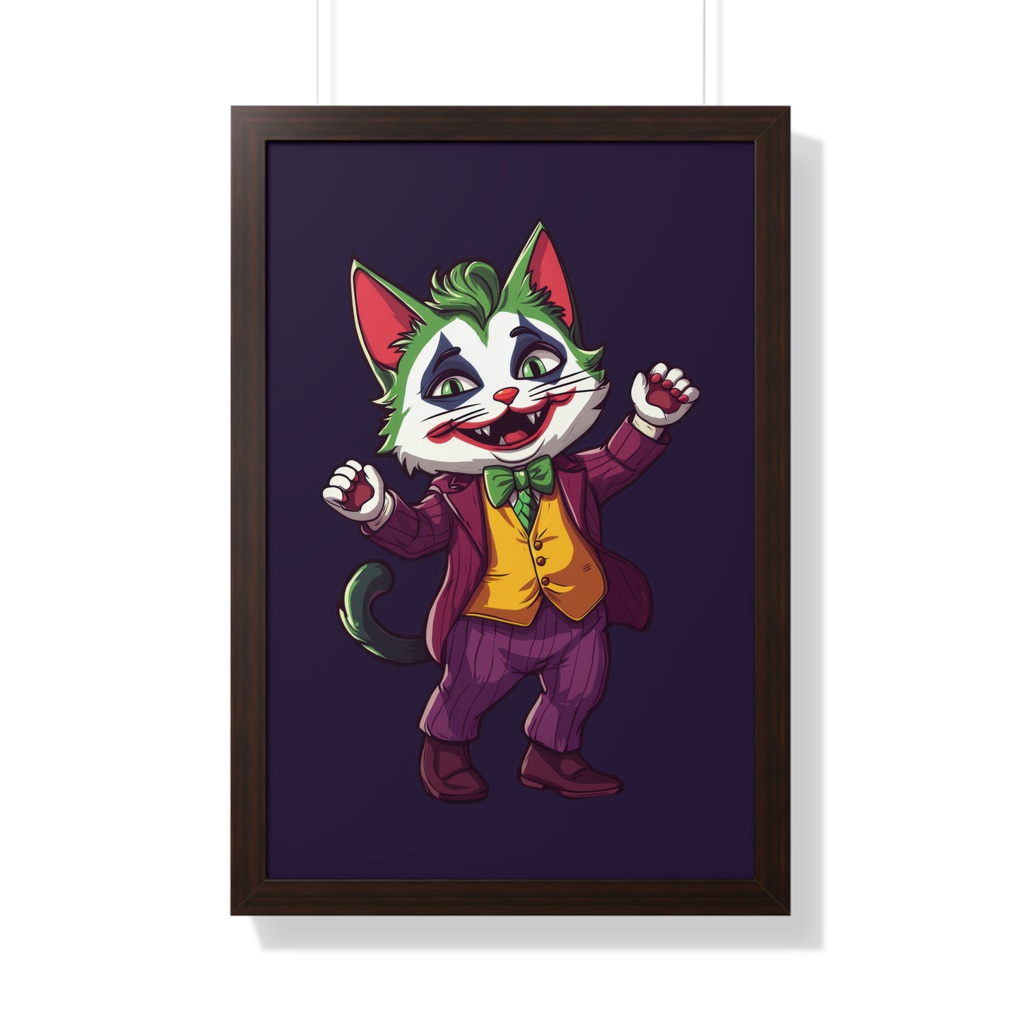 The Joker Cat Framed Wall Art