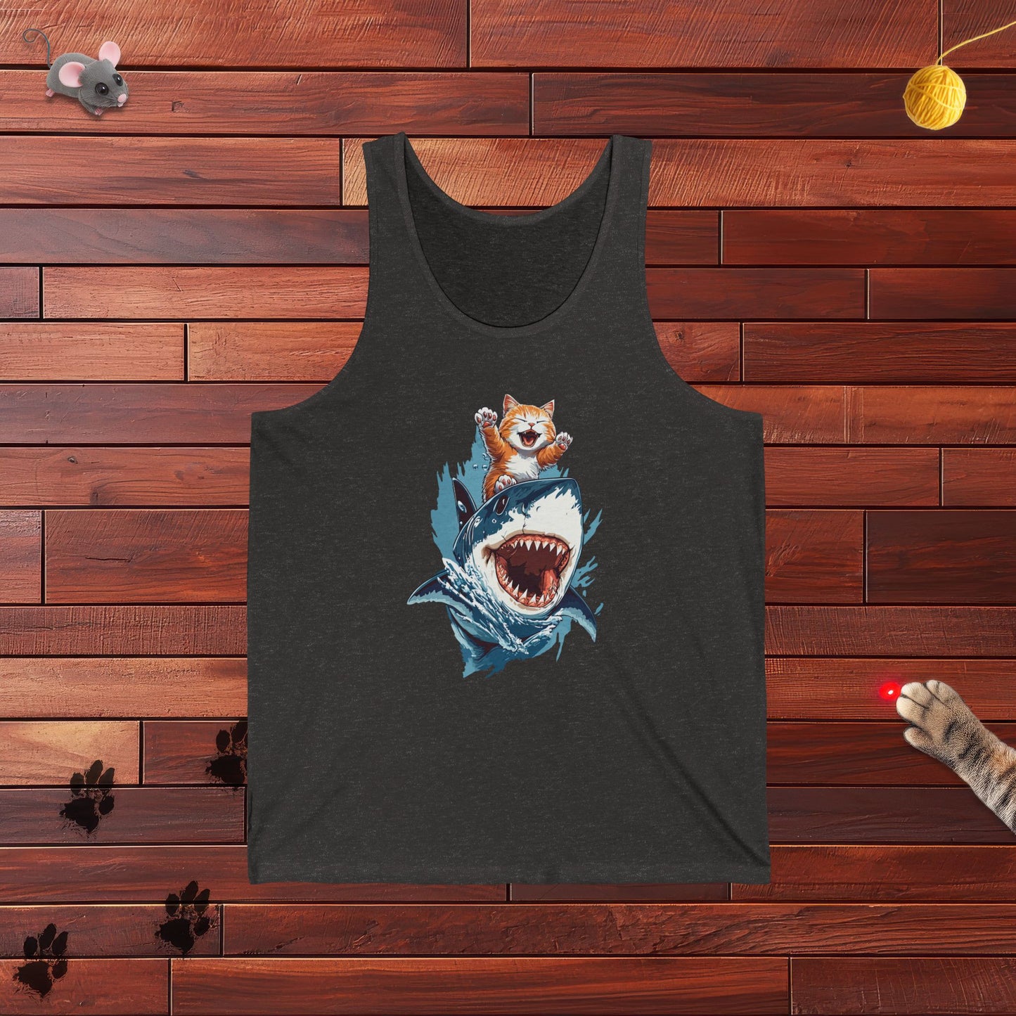 Shark Surfing Mens Tank