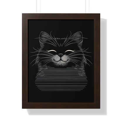 Smiling Cat Framed Wall Art