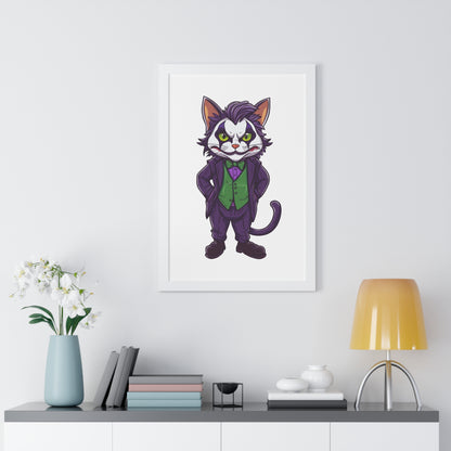 Joker Cat Framed Wall Art