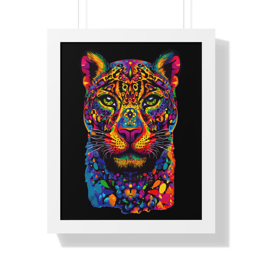 Dia De Muertos Panther Framed Wall Art