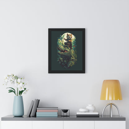 Dino Rider Framed Wall Art