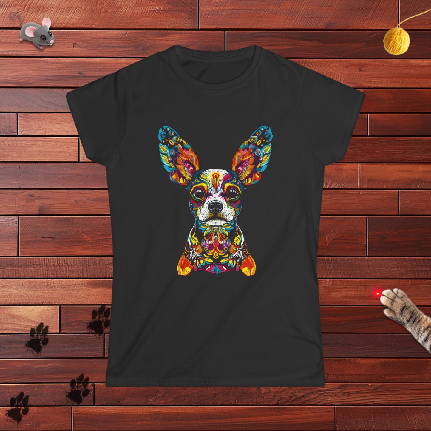 Dia De Muerte Doggo Ladies Tee