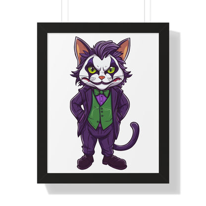 Joker Cat Framed Wall Art