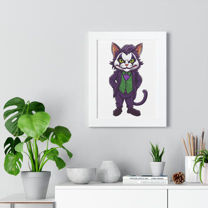 Joker Cat Framed Wall Art