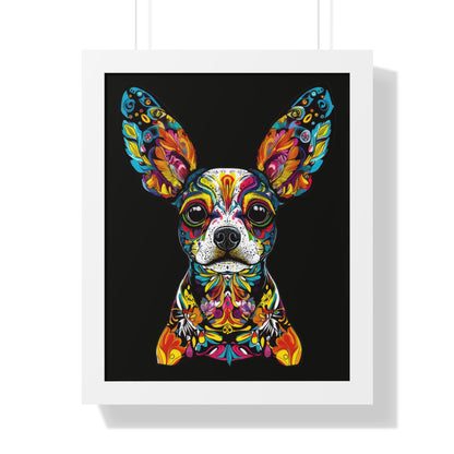 Dia De Muerte Doggo Framed Wall Art