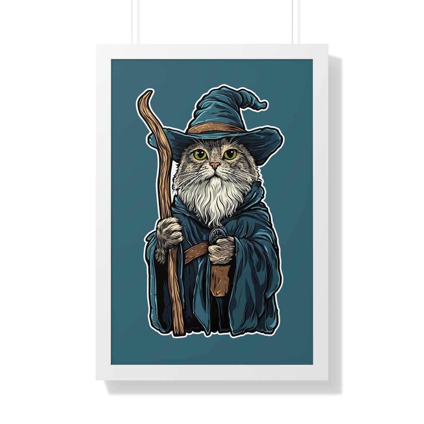 Catdolf The Grey Framed Wall Art