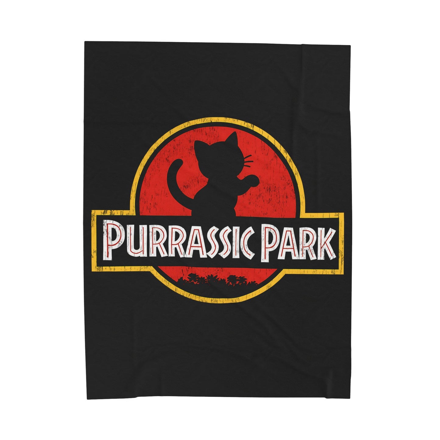 Purrassic Park Velveteen Plush Blanket