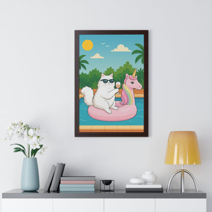 Meowmosa Vibes Framed Wall Art