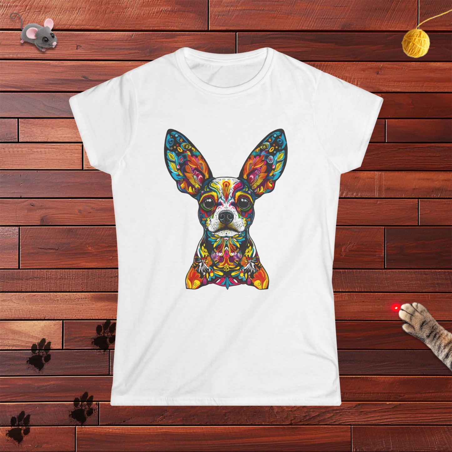 Dia De Muerte Doggo Ladies Tee