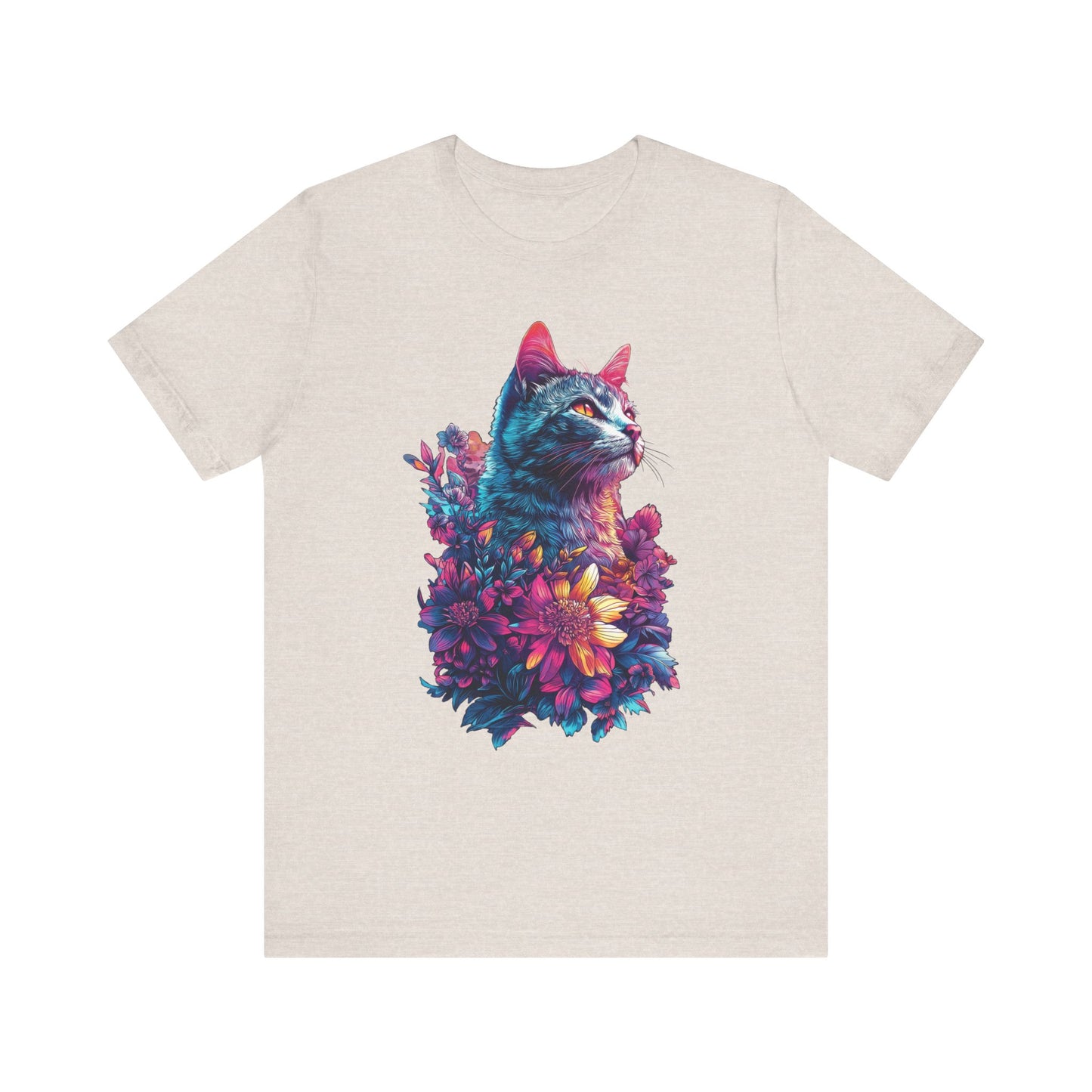 Floral Cat Mens Tee