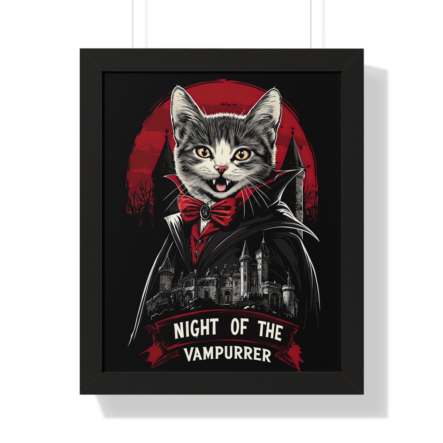 Night Of The Vampurrer Framed Wall Art